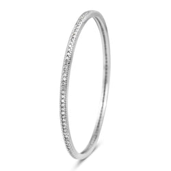 14ct White Gold 1.30ct All Round Diamond Bangle