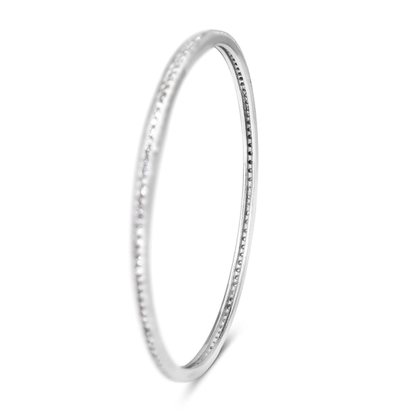 14ct White Gold 1.30ct All Round Diamond Bangle