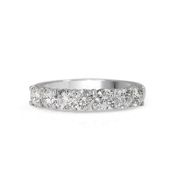 Platinum 1.04ct Diamond Shared Claw Band Ring