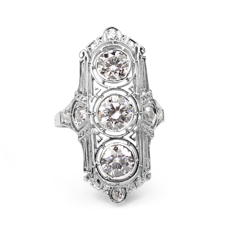 Platinum Art Deco Diamond Ring