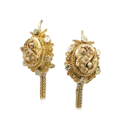 15ct Yellow Gold Antique Tassel Drop Earrings