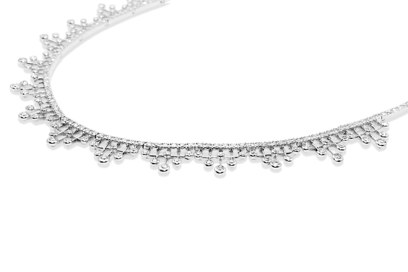 18ct White Gold Diamond Collier Necklace