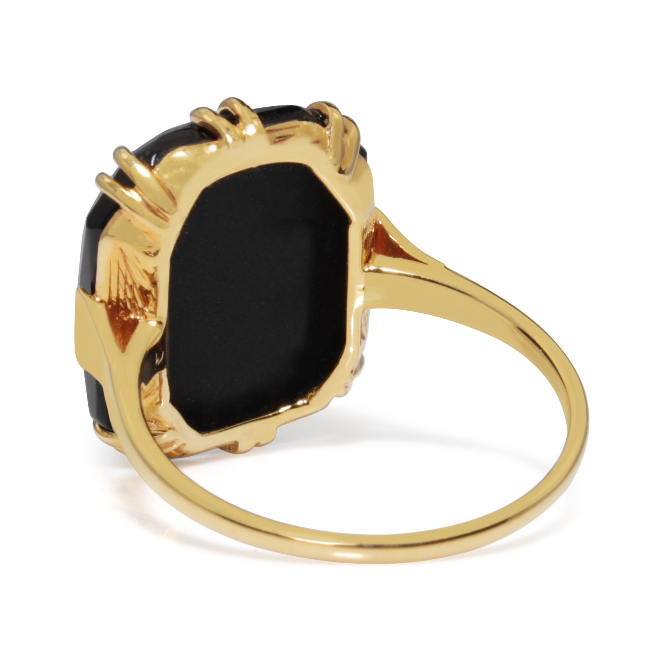 9ct Yellow Gold Antique Onyx Ring – BURLINGTON