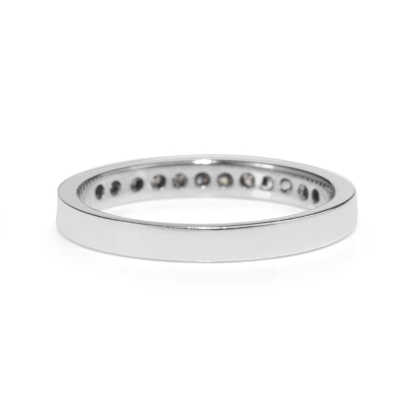 14ct White Gold Channel Set Diamond Band